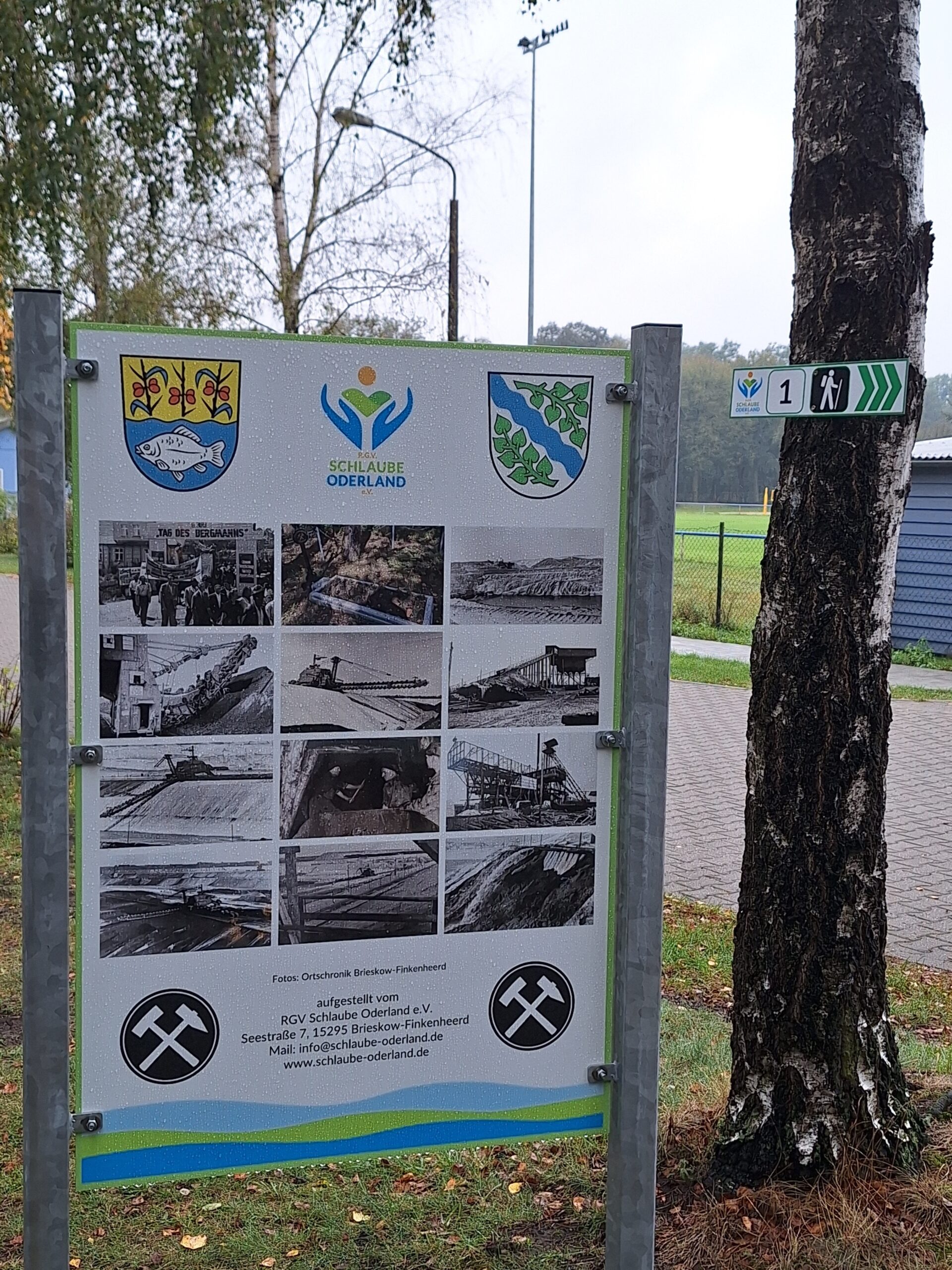 Bild Schild Bergbaugeschichte der Grube Finkenheerd